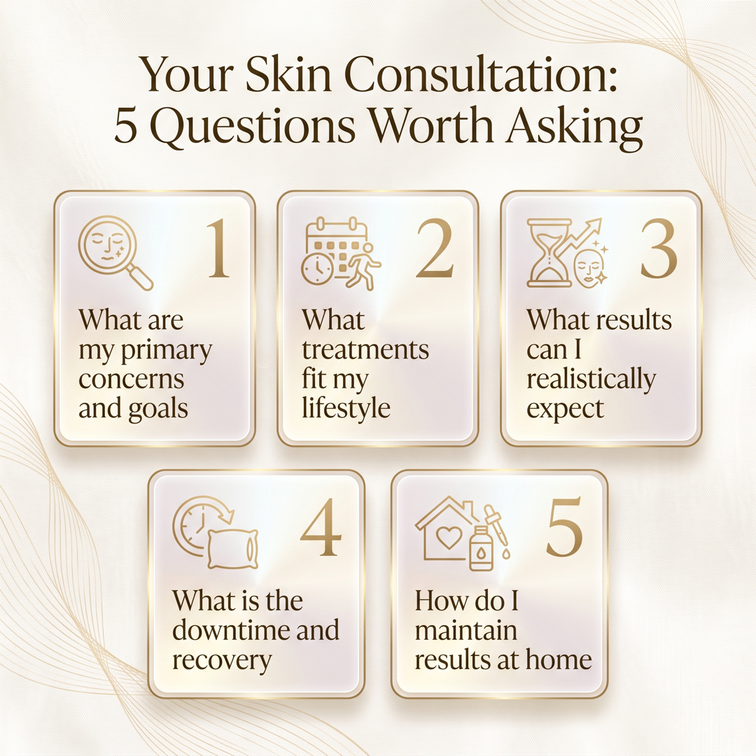 Sample infographic — Your Skin Consultation: 5 Questions Worth Asking